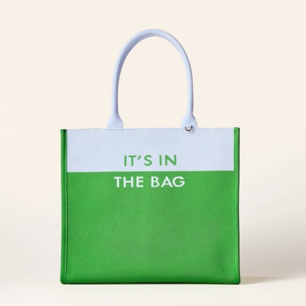 kate spade new york x Target Green and White Modern Tote